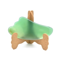 001 Hakiki Doğal Yeşil Akik Taşı Gua Sha Yüz Bakımı