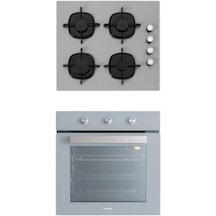 Silverline BO6503S01 - CS5335S01 Gri Cam Ankastre Set