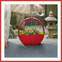Bezos 3d Baskı Self-watering Planter - Kendi Kendini Sulayan Saksı-kırmızı Erdotıca Standart