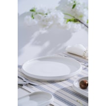 Acar Rumi Yuvarlak Tabak - 27 Cm Beyaz
