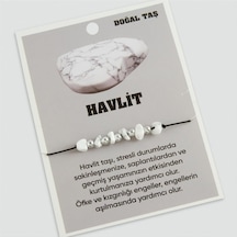 Havlit - 933 - Doğaltaşlı İp - Nazblsmm - Bileklik Beyaz