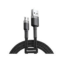 Baseus Cafule Serisi USB Kablo Micro USB 2.4A, 1M Siyah-Gri
