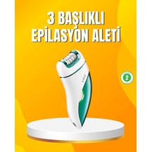 Şarjlı 3 Ü 1 Arada Vgr Epilatör Led Işıklı Suya Dayanıklı Hassas Bölge Epilasyon Makinesi