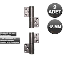 2 Adet 18mm Yaprak Mil Demir Kapı Menteşesi 18 Mm