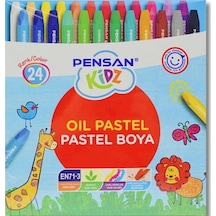 Pensan Pastel Boya Kidz Karton 24 Renk Kırmızı