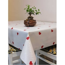 Elyaflı Pvc Muşamba - Desenli Silinebilir Masa Örtüsü 02mrl076g Beyaz