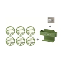 Awesomestore Yeşil Lüks 6'lı Set Çift Katlı Kaymaz Silikon Tutucu, Yüksek Isıya Dayanıklı