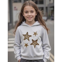 Uyguntarz Eternal Light Baskılı Oversize Çocuk Sweatshirt Gri