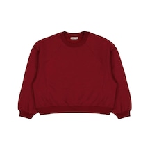 Civil Girls Düz 10-13 Yaş Sweatshirt Bordo