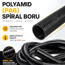 Polyamid Pa6 Spiral Boru 14 Mm X 18,5 Mm X 50 Metre