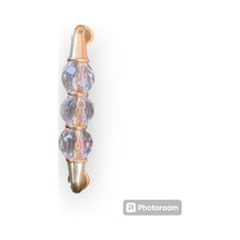 Dekor Sıralı Kristal Şeffaf Altın 96 Mm Kulp 001