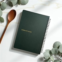 12 Haftalık A5 Beslenme Ve Kilo Takip Planlayıcı Defter Spiralli, Şık Suni Deri Kapak Açık Gri