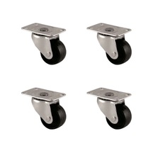 Furç Tablalı Bilyalı Teker - 28mm - Siyah Hks232 - 4 Adet Çok Renkli