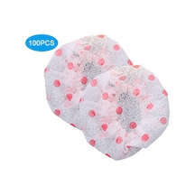 Lemestar 100 Adet Tek Kullandım Nonwoven Mikrofon Kılıfı U/o Tipi Korumalı, Mikrofon Kalitesini Koruyan, Kirlilikten Koruyan Beyaz Kırmızı Noktalı Kılıflar