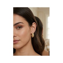 Balıksırtı Taşlı Kadın Küpe Altın - 931154176 Altın