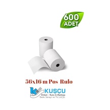 56x16 Termal Pos Cihazı Rulosu 600 Adet