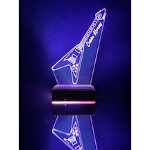 Kişiye Özel 3D Uçan Gitar Hediye Masaüstü Led Lamba