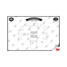 Mitsubishi Carisma 1999-2004 Torpido Konsol Trim Göğüs Maun Kaplama Set 13 Parça Gümüş