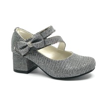 İremsu 7845 Yandan Kurdelalı Kız Çocuk Topuklu Çocuk Ayakkabı Platin