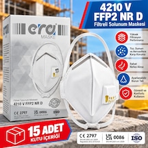 Era Ffp2 Nr Ventilli Dikey Katlanır Toz Maskesi Beyaz 15 Adet- 1 Paket