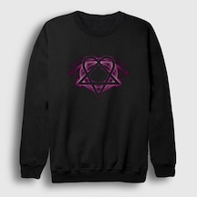 Presmono Unisex Glow Him Sweatshirt Siyah