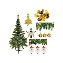 Yılbaşı Yeşil Çam Ağacı 120 Cm Set-2