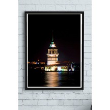 Pster11669 Istanbul Kız Kulesi Manzara Çerçeveli Tablo 2 40x50cm