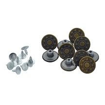 Büyük Boy 10 Adet Kot Pantolon Düğmesi Antik Sarı Bronz 17mm
