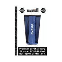 Premium Seyahat Kamp Ekipman Tç-18-m Mavi Top Taşıma Çantası 18 Li