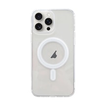 Ally İphone 15 Pro Max Magsafe Uyumlu Manyetik Şeffaf Silikon Kılıf- 5775 Mh-hs9817-4450