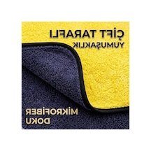 50x70 Cm Mikrofiber Oto Kurulama Bezi, 380 Gsm Süper Emici Ve Çizmez Açık Indigo