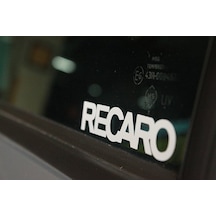 Oto Sticker 2 Adet 13X5Cm Recaro Sticker Etiketi   Siyah-