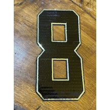 22x11 Cm Ütü İle Yapışan 8 Rakamı Dikiş Giyim Arma Aplike