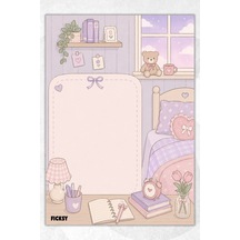 A5 Bloknot Çizgisiz Defter - 50 Yaprak - Memopad - Notepad - Not Defteri - Not Kağıdı - 3852 Çok Renkli
