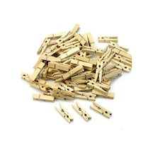 Zenviya21 100'lü Ahşap Mandal 2.5cm 10'lu Paket-1000 Adet Zenya785 Renkli