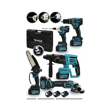 Boltoptan As-s.urrprofesyonel 21v Akülü 5 Li Set Hilti Taşlama Somun Sıkma Akülü Vidalama B.testere