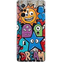 Redmi Note 10 Pro 5g İle Uyumlu Grafiti Dream Street Tasarımlı Şeffaf Silikon Kılıf Şeffaf