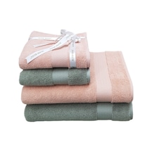Özdilek Super Soft Banyo Havlu Seti- Yeşil Tarçın