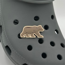 Crocs Terlik Süsü Ve Aksesuarı , Çanta Süsü Jibbitz 3d Yürüyüşteki Ayı 02 Görsel Logo Aksesuar Vizon-kahve