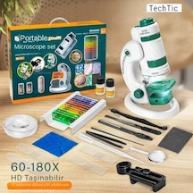 Techtic Dijital Mikroskop Seti 60-180x Büyütme El Mini Eğitici