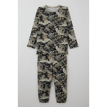 Breeze Kız Çocuk Pijama Takımı Orman Temalı Leylek Desenli 4-8 Yaş, Karışık Renk Çok Renkli
