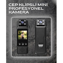 Wifi Destekli Mini Kamera 180 Dönebilen Lens, 1080p Video, Tft Ekranlı Çok Renkli