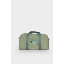 İcone Bag Kadın & Erkek Spor Çantası, Paraşüt Kumaş Önü Cepli Unisex Spor Fitness Gym Çantası Su Yeşili