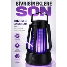 Mor Işıklı Taşınabilir Sineksavar Lamba Tek Tuşlu Koruyucu Gövdeli Kullanışlı Cihaz