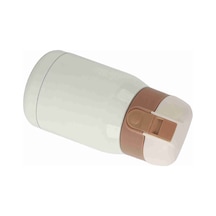 Geeroyoo Stok Çelik Vakumlu Termos Bardak Bej, 200ml - Isı Saklama, Tüpü Kapağı, Spill Proof, Seyahat Ve Ofis İçin
