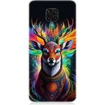 Xiaomi Redmi Note 9 Pro Uyumlu Mistik Ala Geyik Desenli Silikon Kılıf