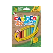 Carioca Eco Famıly Joy Süper Yıkanabilir Keçeli Boya Kalemi 12'li 124-Pembe