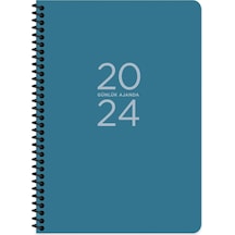 Keskin Color 2024 Atatürk Günlük Spiralli Ajanda Cumhurbaşkanı 17x24 Mavi