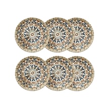 Mudo Home Ephesus Çukur Tabak Seti 23cm -6lı Çok Renkli