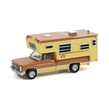 Greenlight 1986 Chevy Silverado With Winnebago Silde-ın Camper 1/64 Model Araba